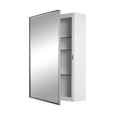 jensen 490x stainless steel frame medicine cabinet 18 x 24|Jensen 18X24 Metal Medicine Cabinet, SS Frame, 3 Adj Plastic .